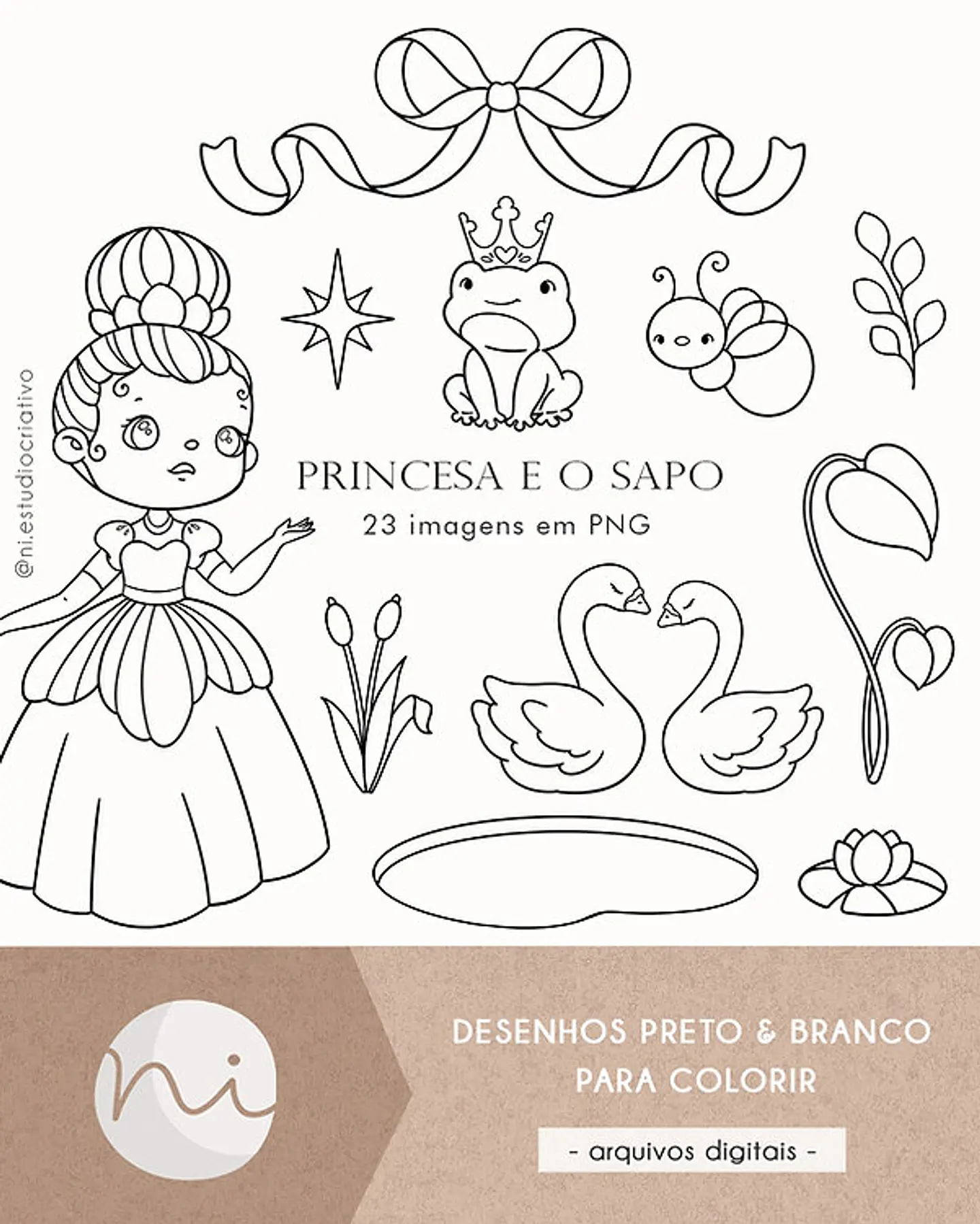 A Princesa e o Sapo PeB- Kit Digital       1
