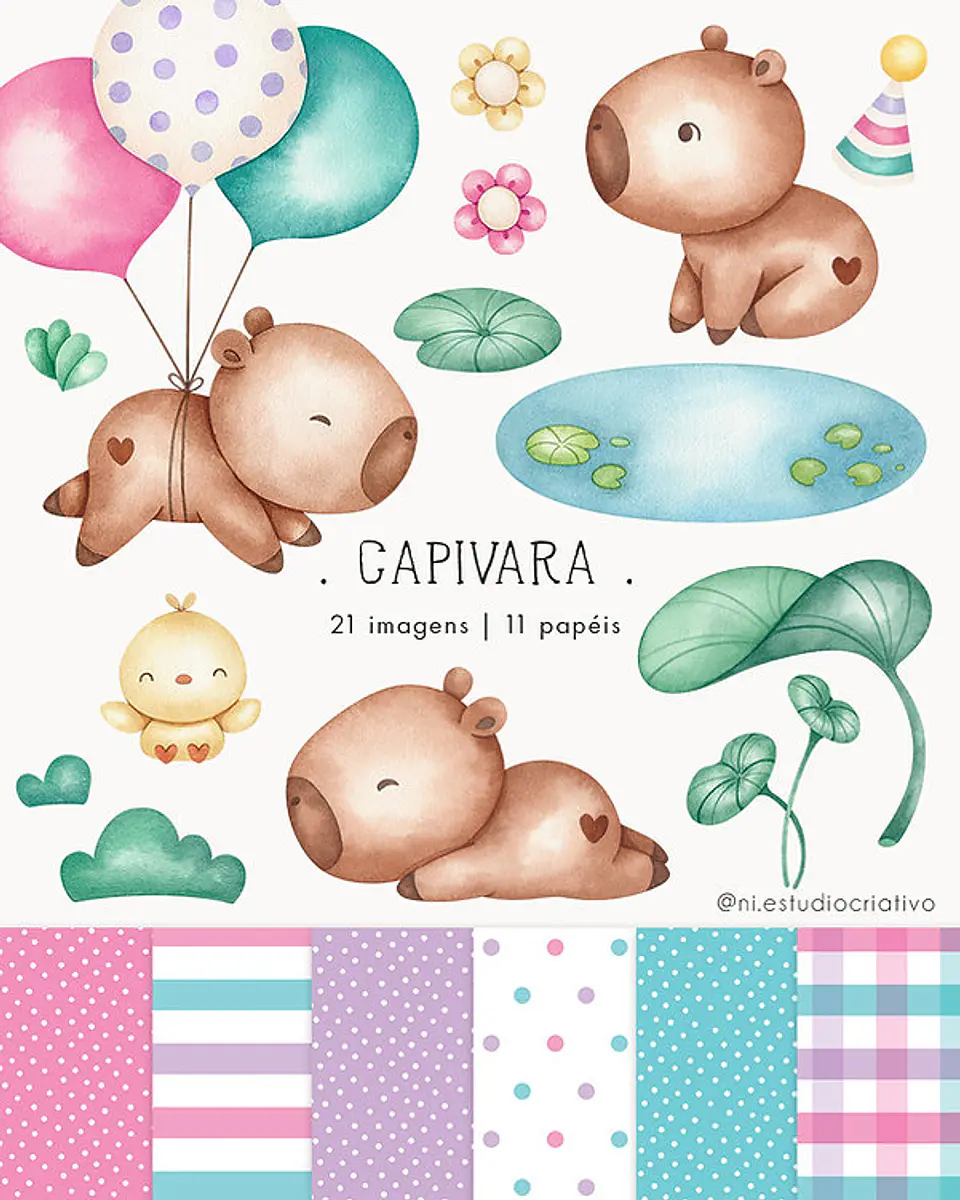 Capivara Candy- Kit Digital 1
