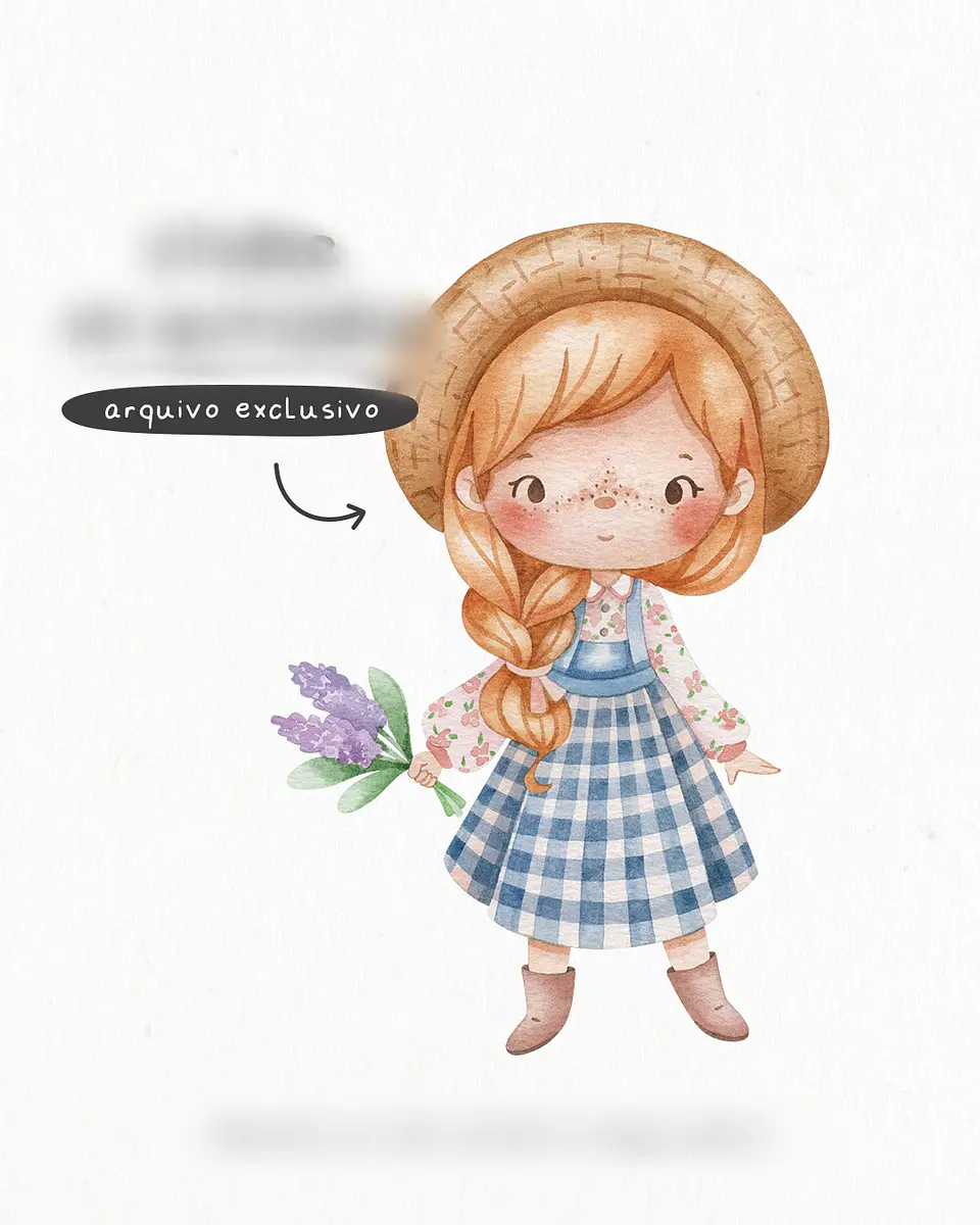 Menina Florista- Kit Digital  1