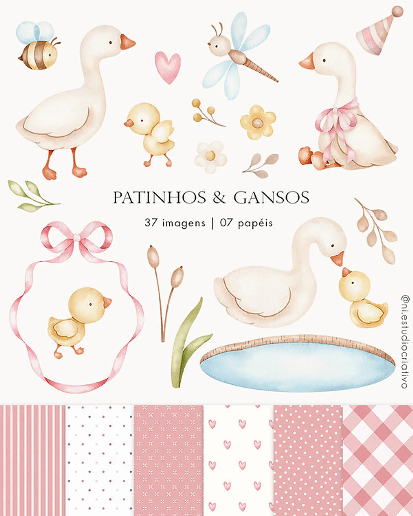 Patinhos e Gansos Rosinha- Kit Digital  1