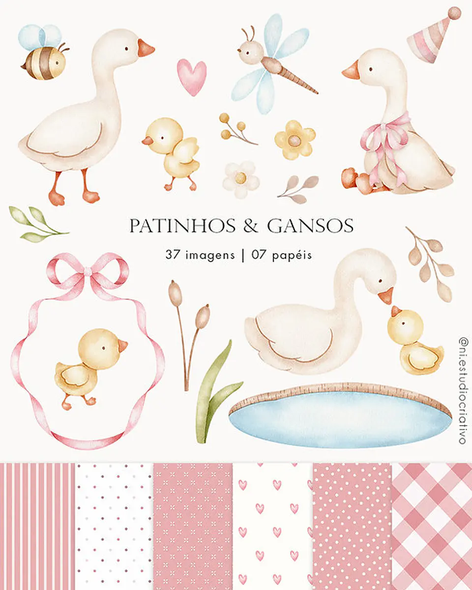 Patinhos e Gansos Rosinha- Kit Digital  1