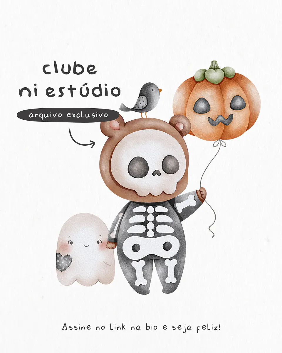 Ursinho Halloween- Kit Digital  1