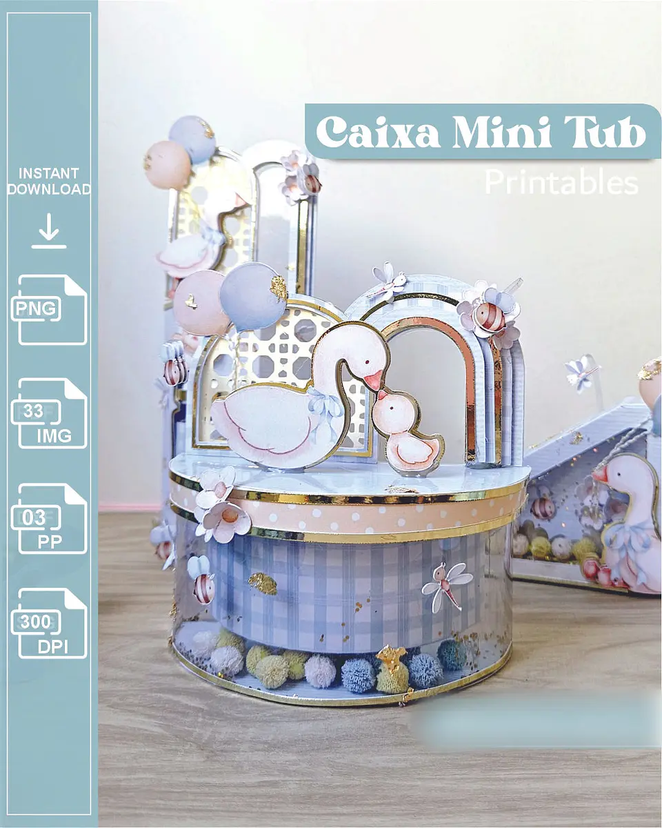 Caixa Mini Tub - Arquivo de Corte 1