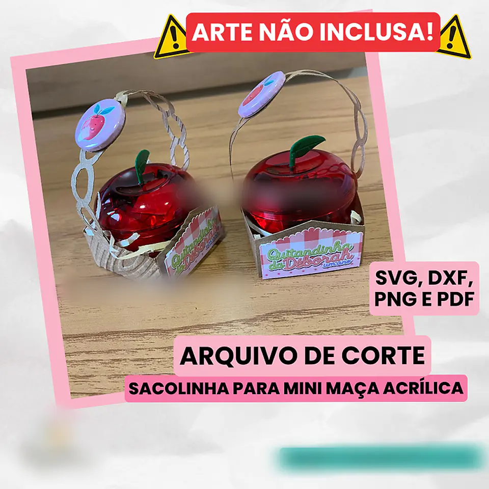 Sacolinha para Mini Maça Acrílica  1