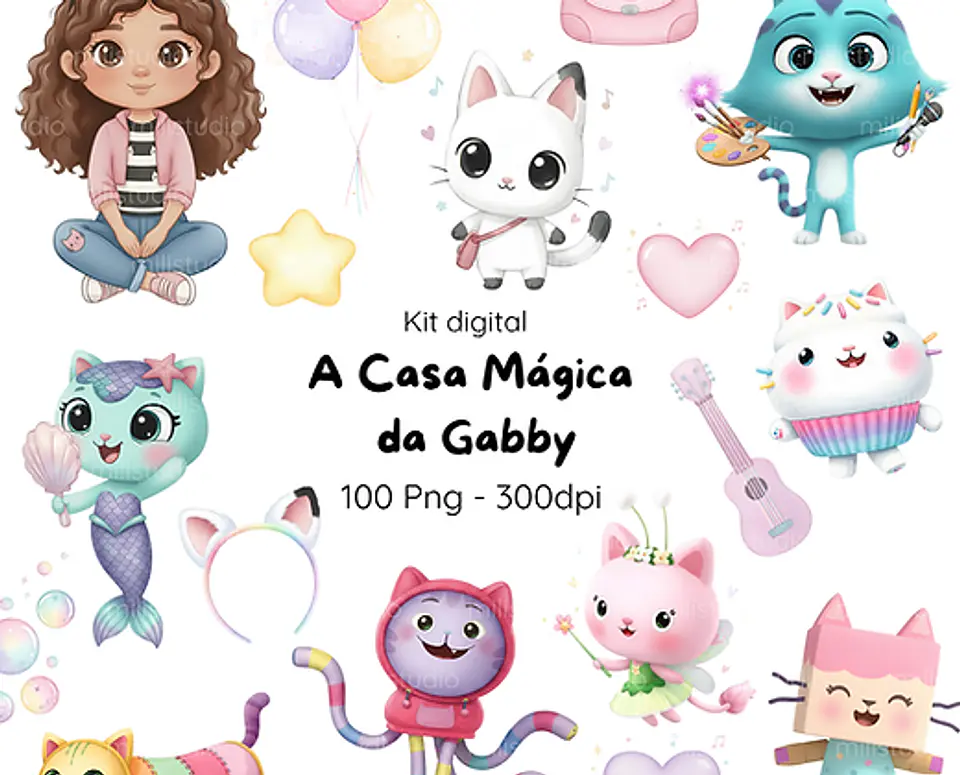 A Casa Mágica da Gabby- Kit Digital 1