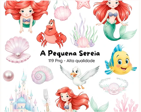A Pequena Sereia- Kit Digital