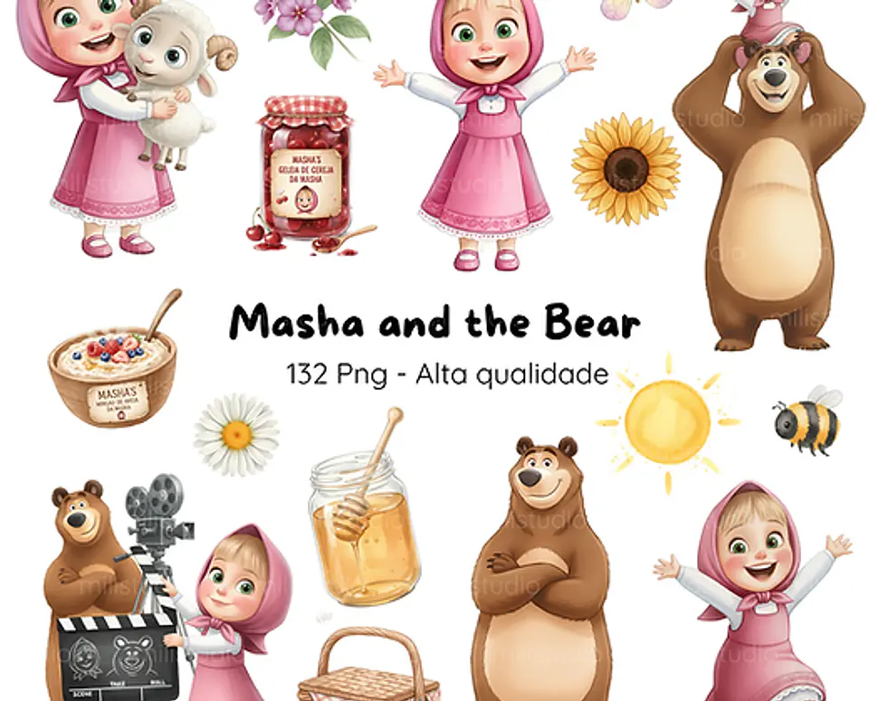 Masha e o Urso- Kit Digital   1