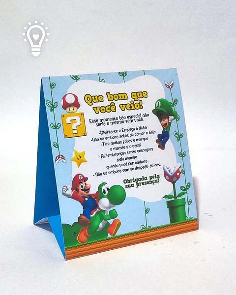 Placa de Mesa Mario - Arquivo de Corte