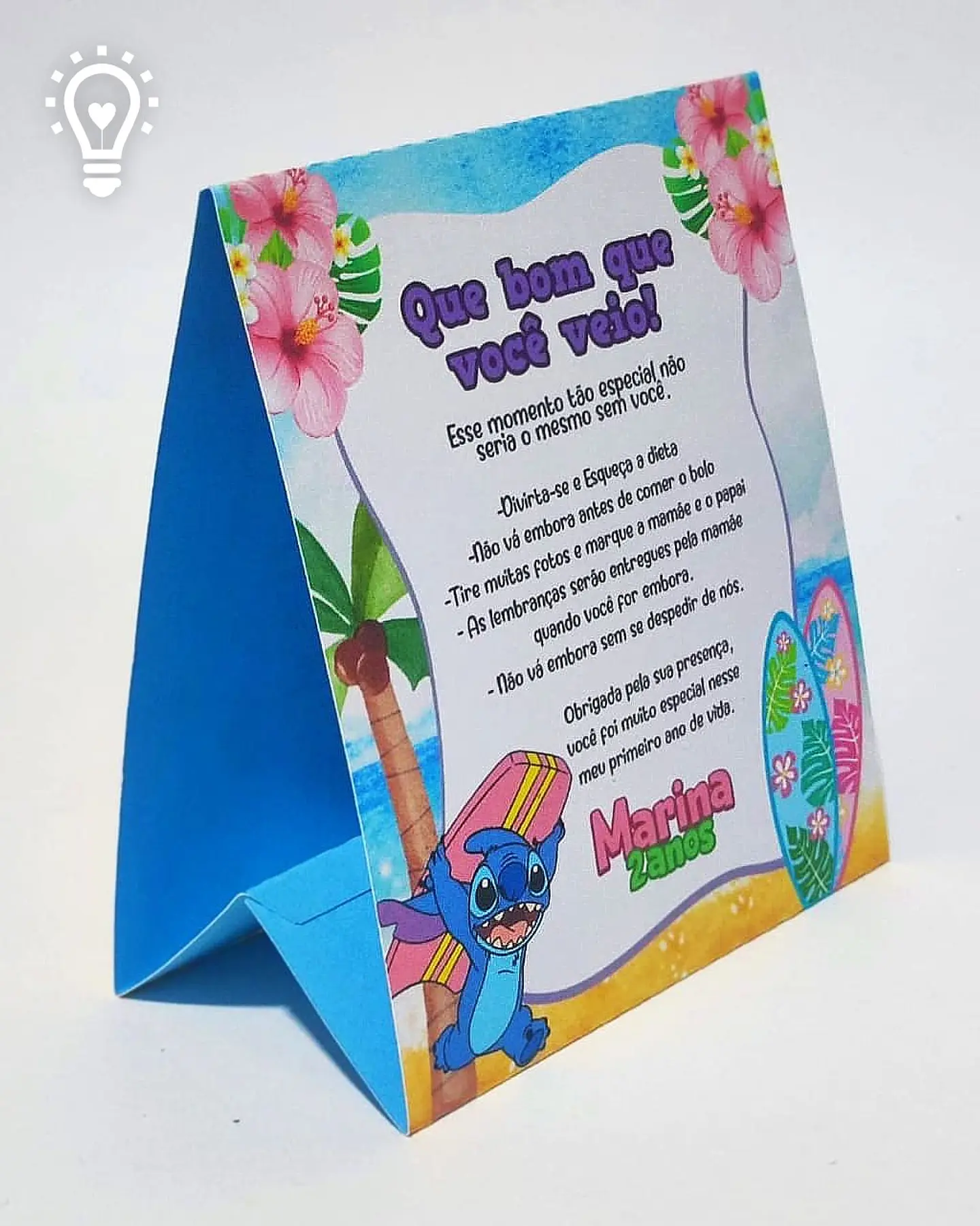 Placa de Mesa Stitch - Arquivo de Corte 1