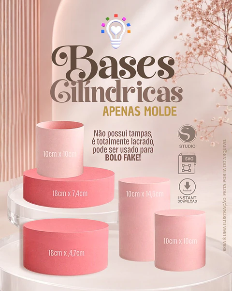 Bases Cilíndricas - Arquivo de Corte