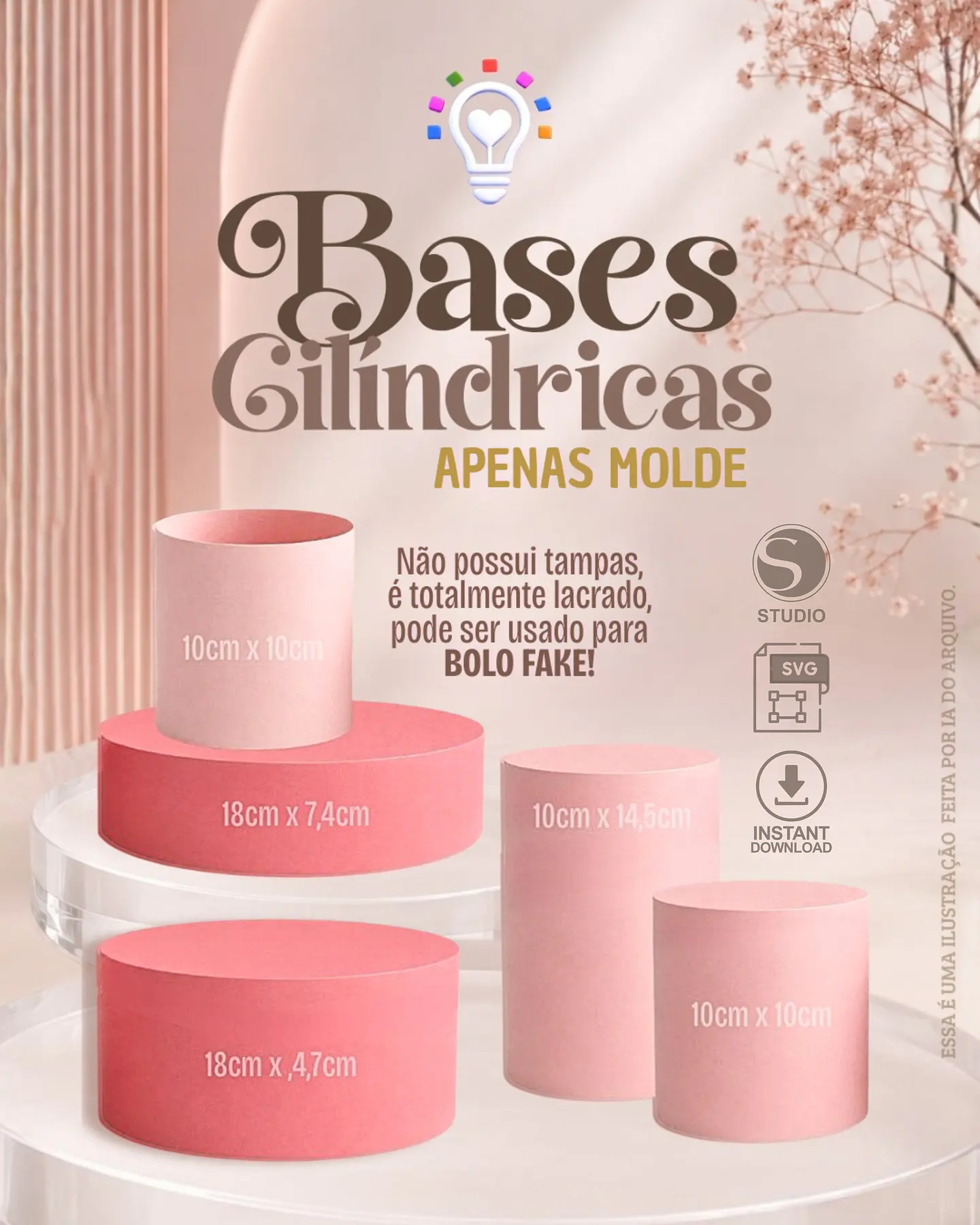 Bases Cilíndricas - Arquivo de Corte 1