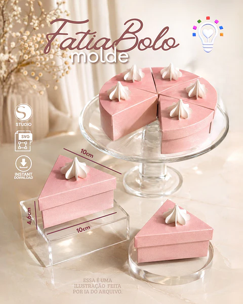 Bolo 6 Fatias - Arquivo de Corte