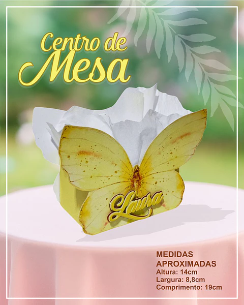 Centro de Mesa Borboleta - Arquivo de Corte