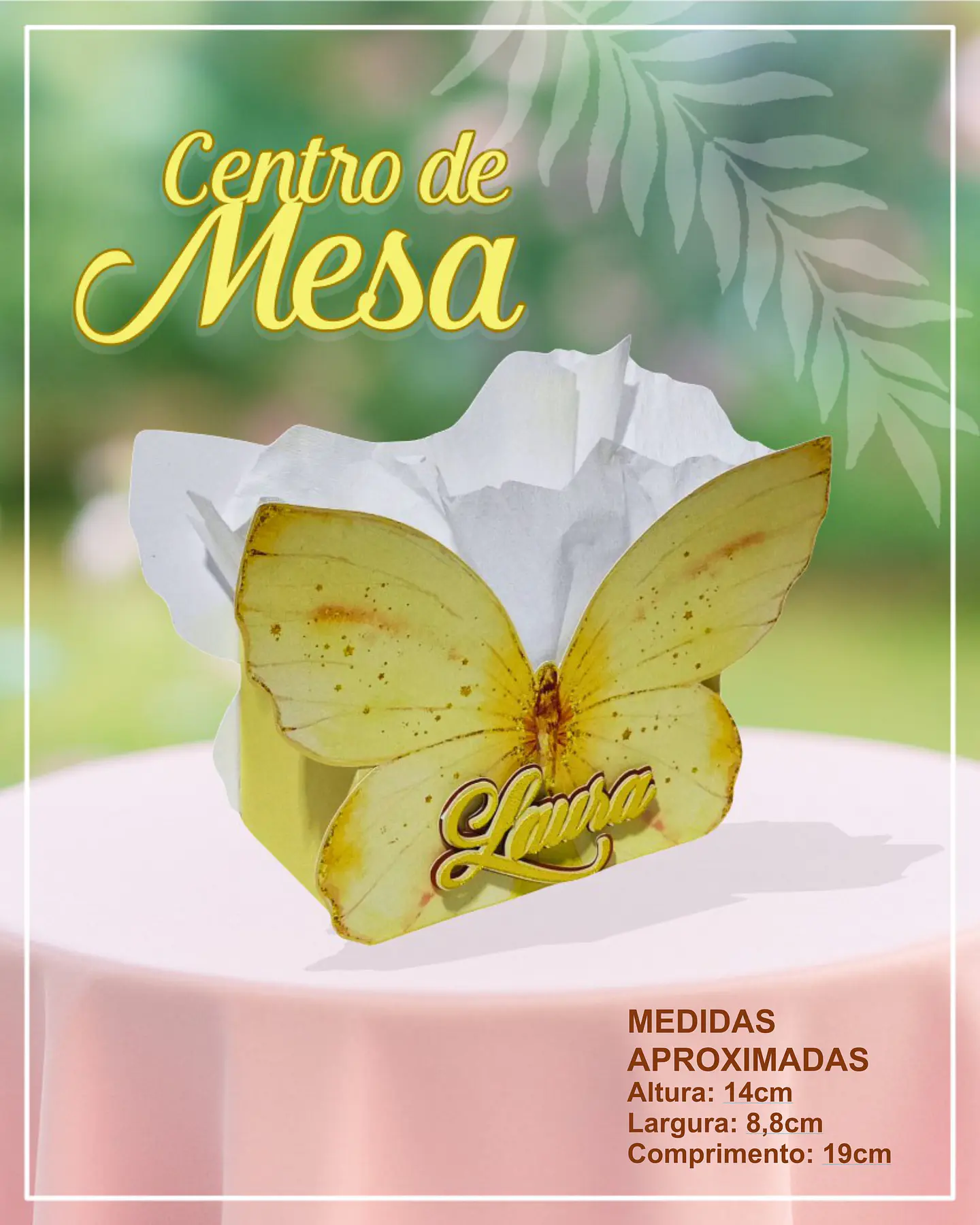 Centro de Mesa Borboleta - Arquivo de Corte 1