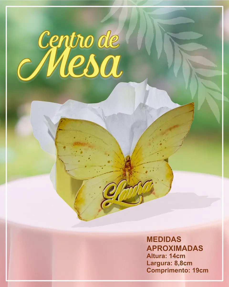 Centro de Mesa Borboleta - Arquivo de Corte 1
