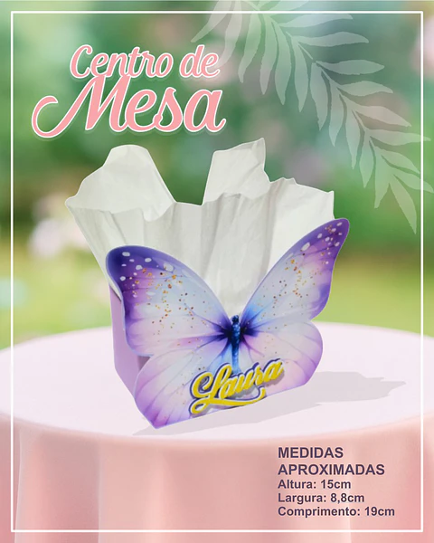 Centro de Mesa Borboleta - Arquivo de Corte