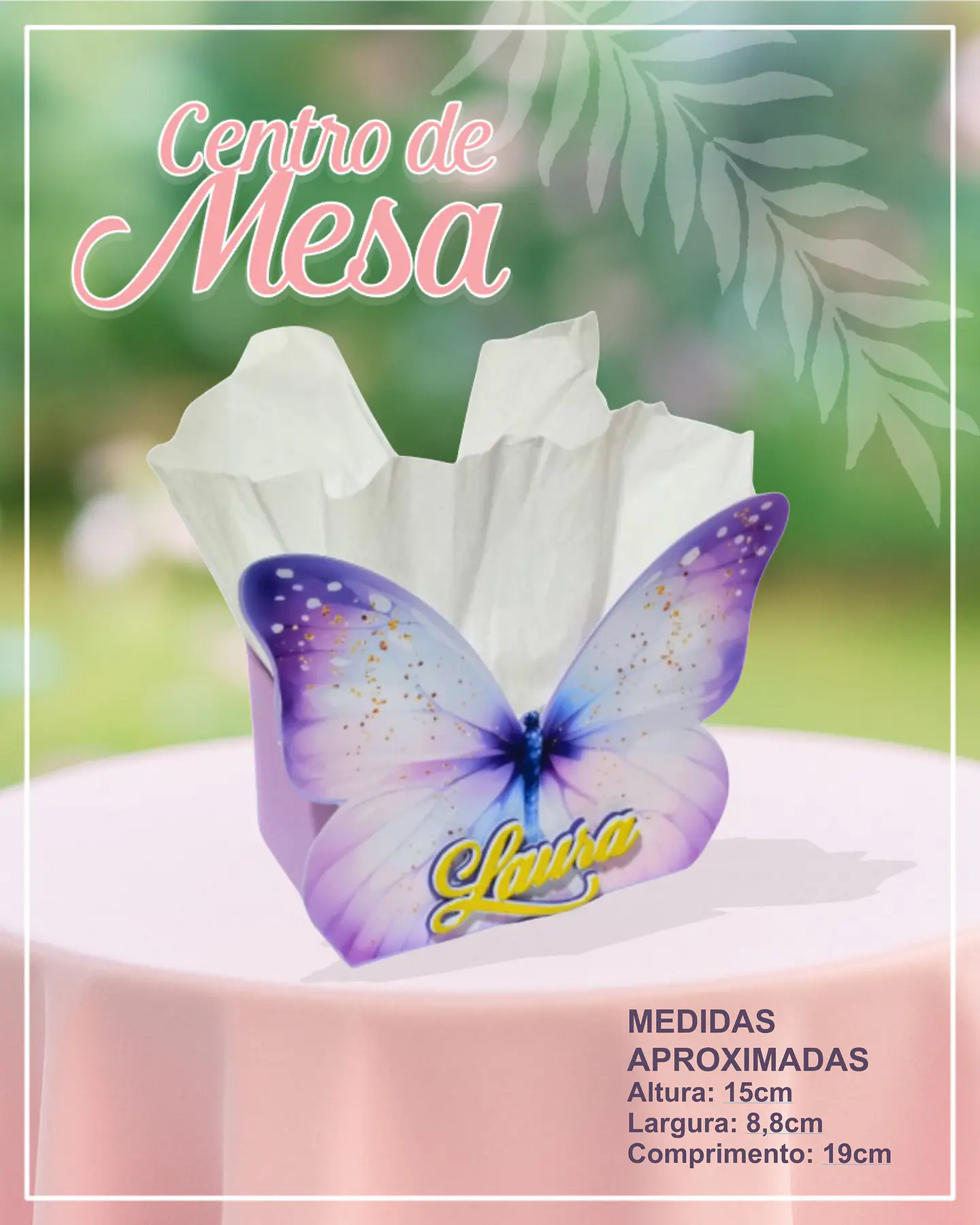 Centro de Mesa Borboleta - Arquivo de Corte 1