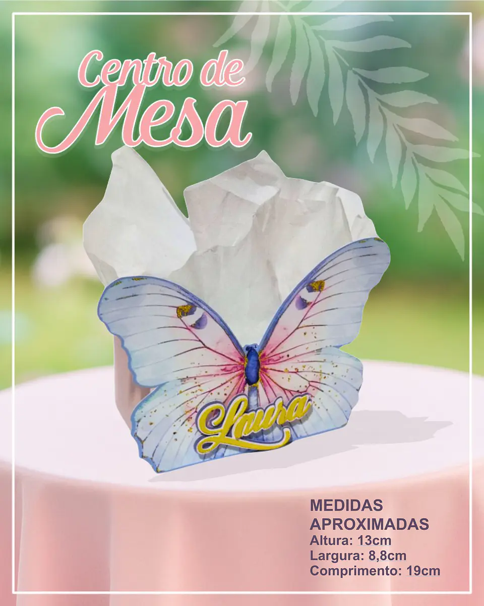 Centro de Mesa Borboleta - Arquivo de Corte 1