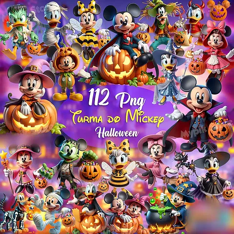 Turma do Mickey Halloween e Fundos Exclusivos Vol.2- Kit Digital   