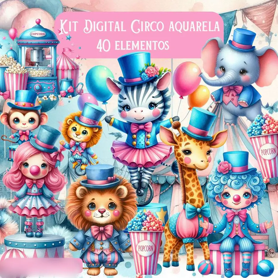 Circo Aquarela- Kit Digital    1