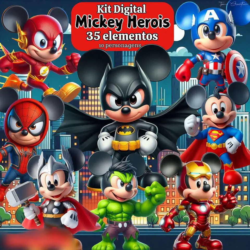 Mickey Herois 3D- Kit Digital    1