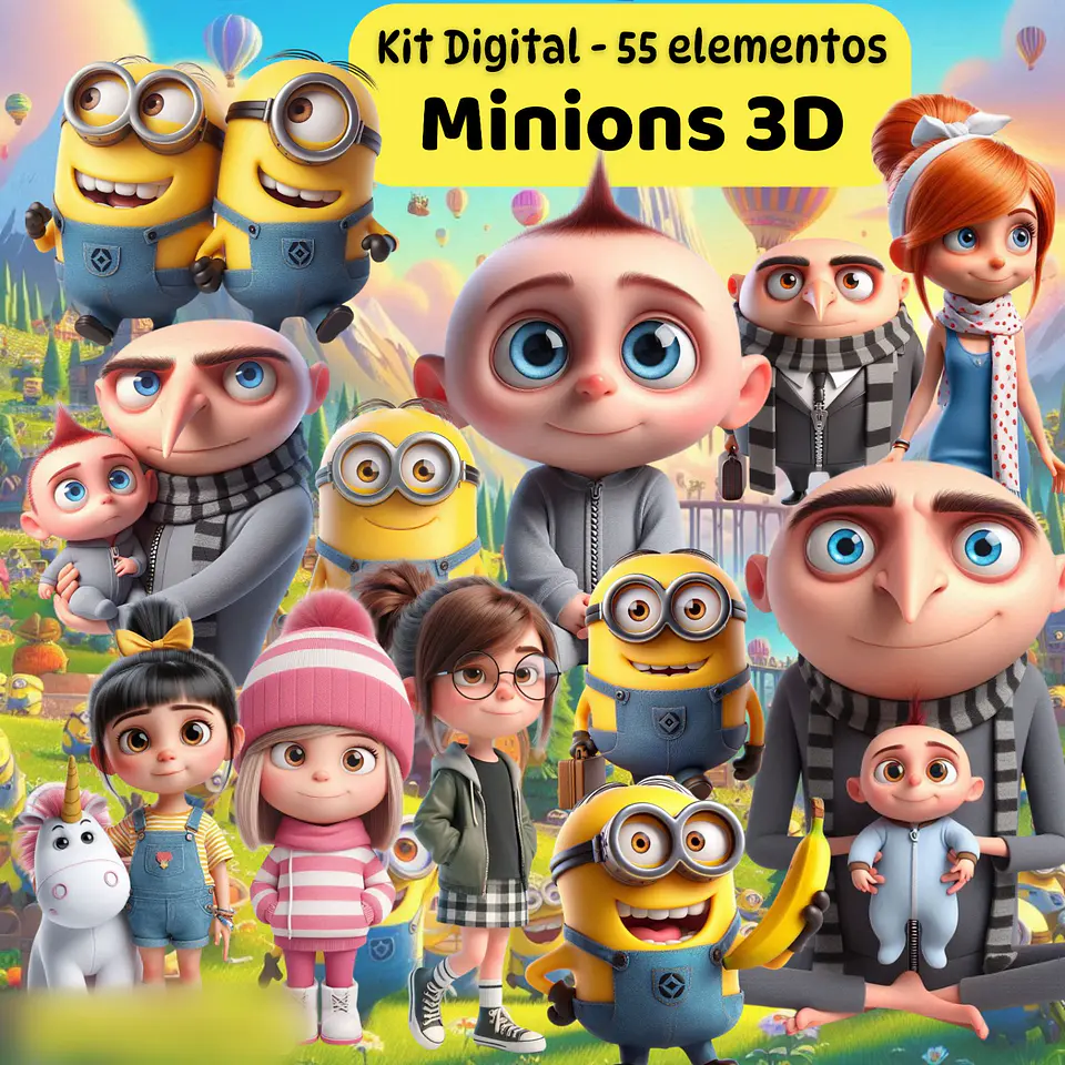 Minions 3D- Kit Digital      1