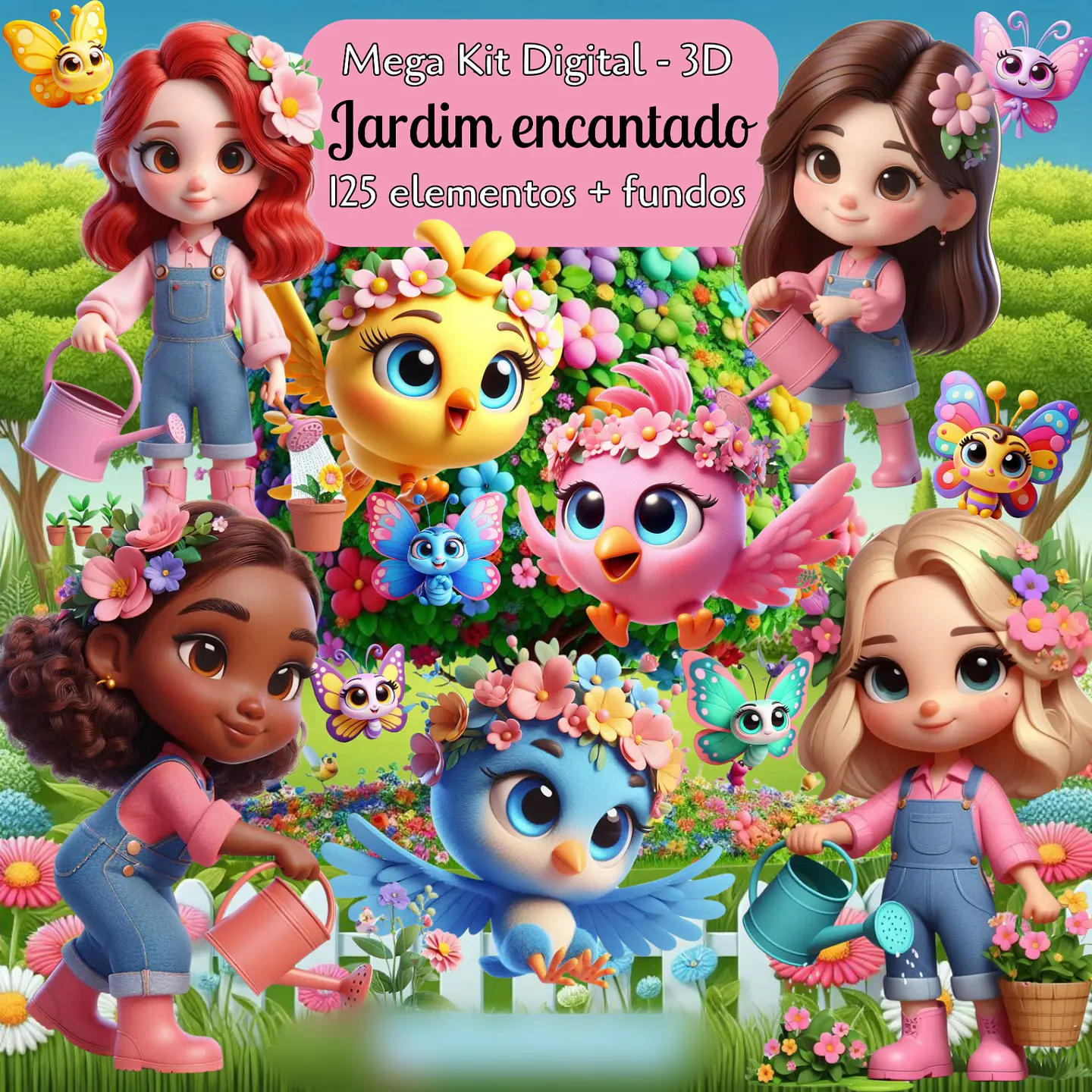 Jardim Encantado 3D- Kit Digital   1