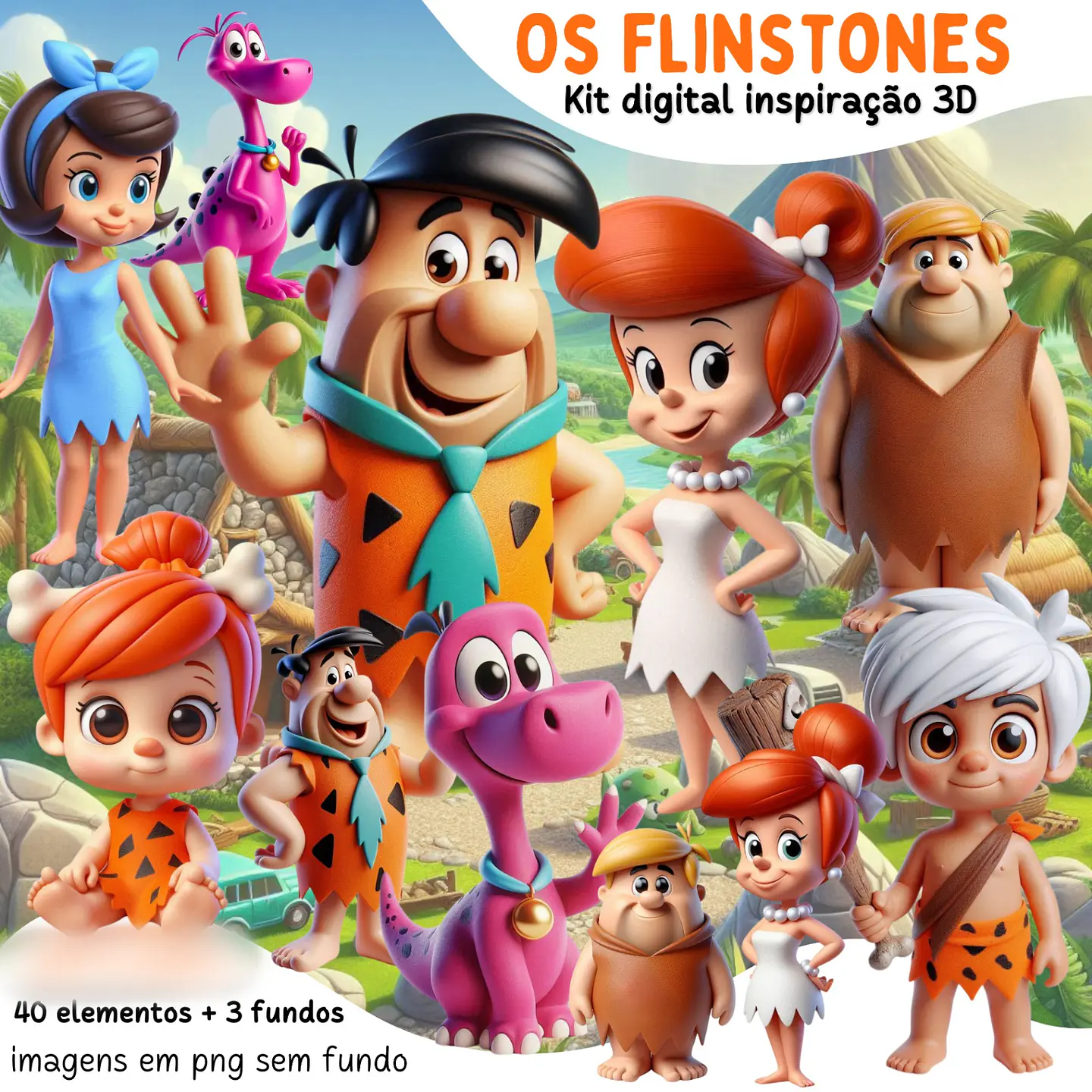  Flinstones 3D- Kit Digital    1