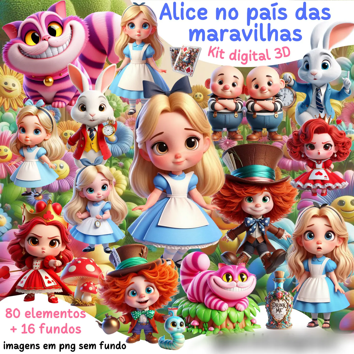  Alice no país das maravilhas- Kit Digital   1