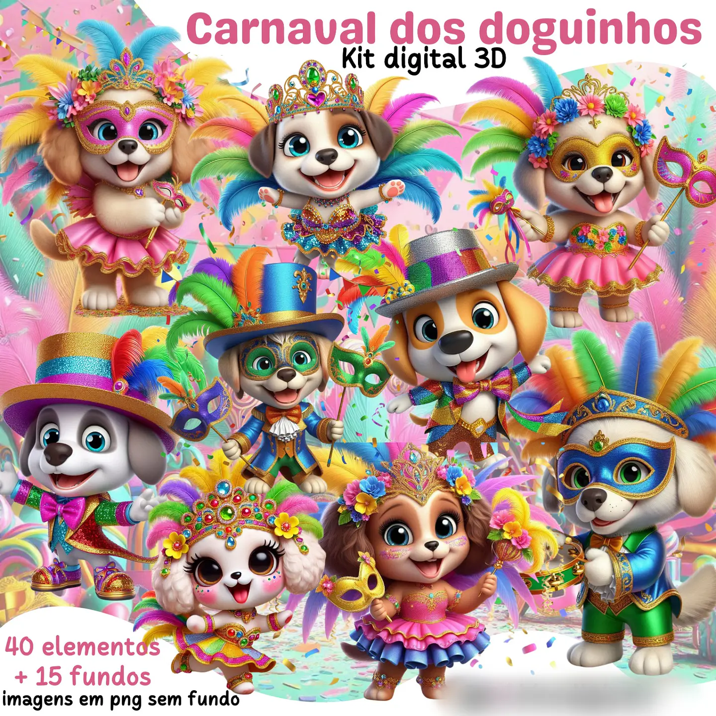   Carnaval dos Doguinhos- Kit Digital   1