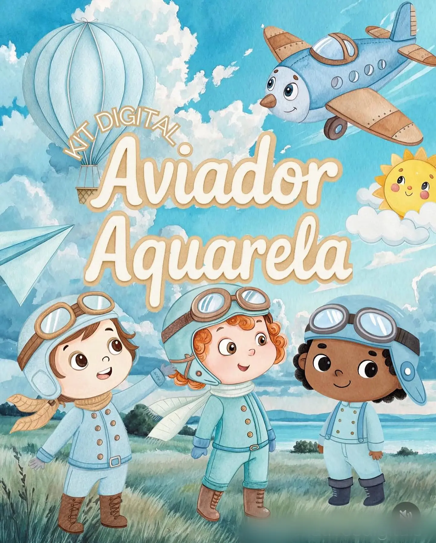 AVIADOR AQUARELA- Kit Digital   1
