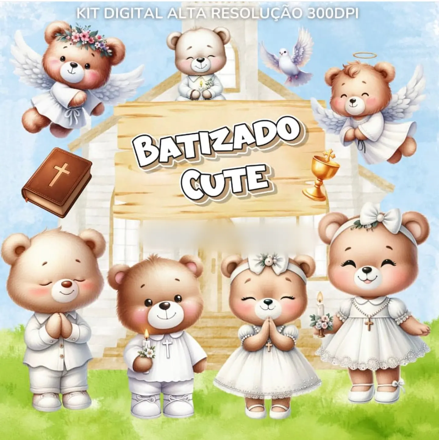 BATIZADO CUTE- Kit Digital 1