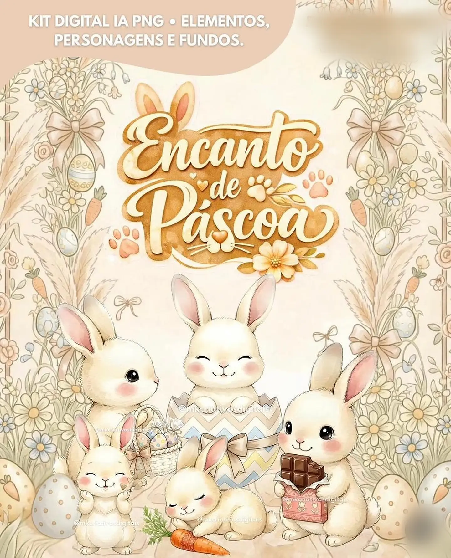 Encanto de Páscoa- Kit Digital   1