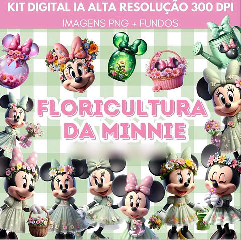 FLORICULTURA DA MINNIE- Kit Digital