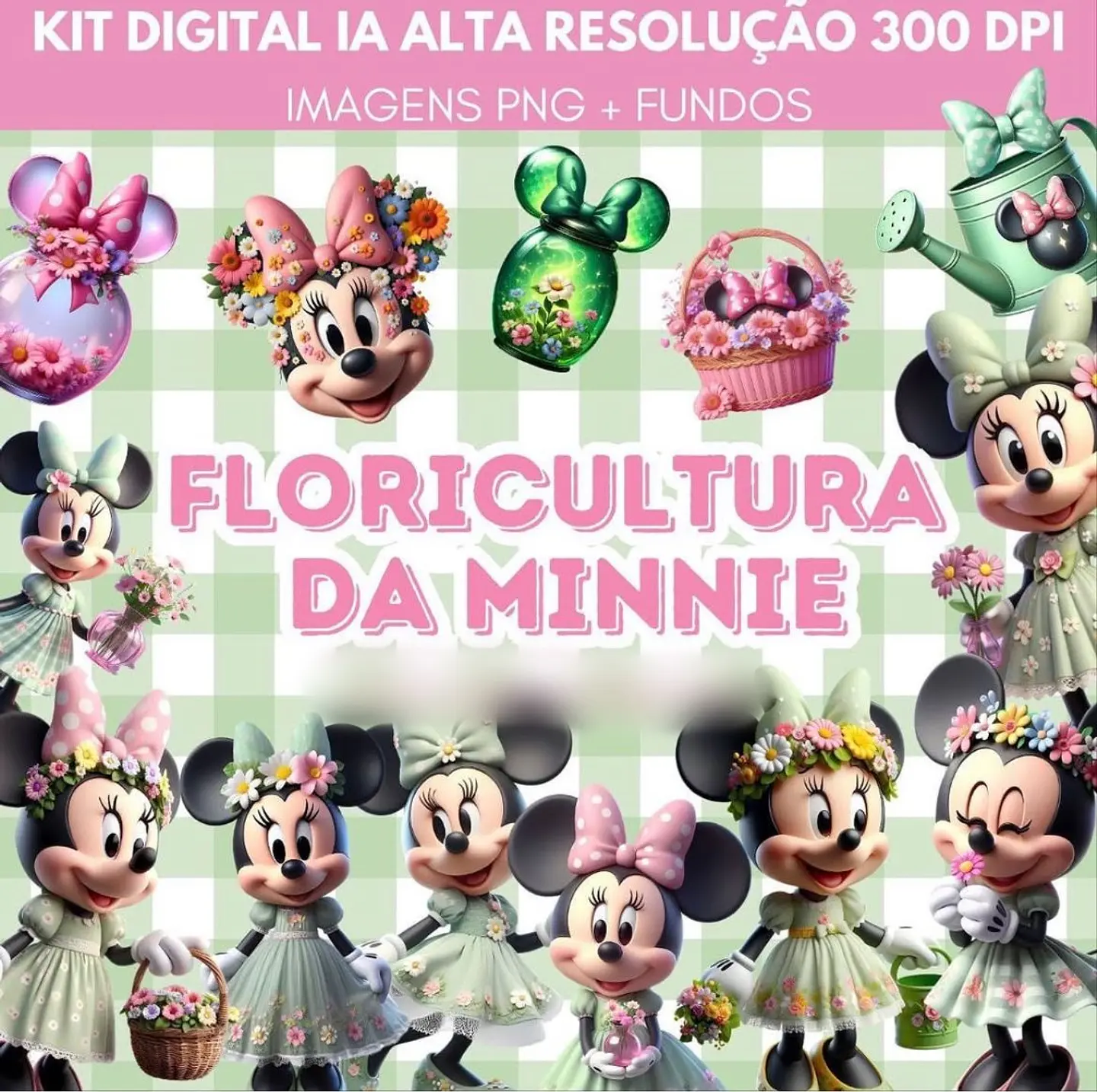 FLORICULTURA DA MINNIE- Kit Digital 1