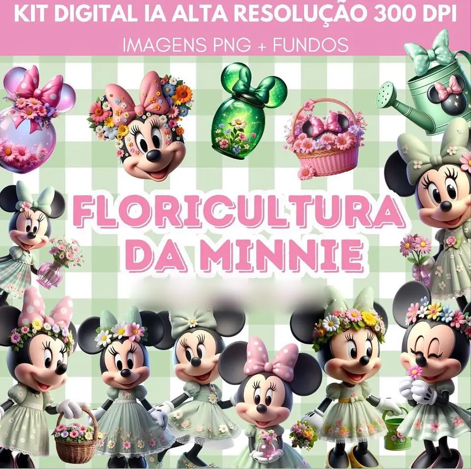 FLORICULTURA DA MINNIE- Kit Digital 1