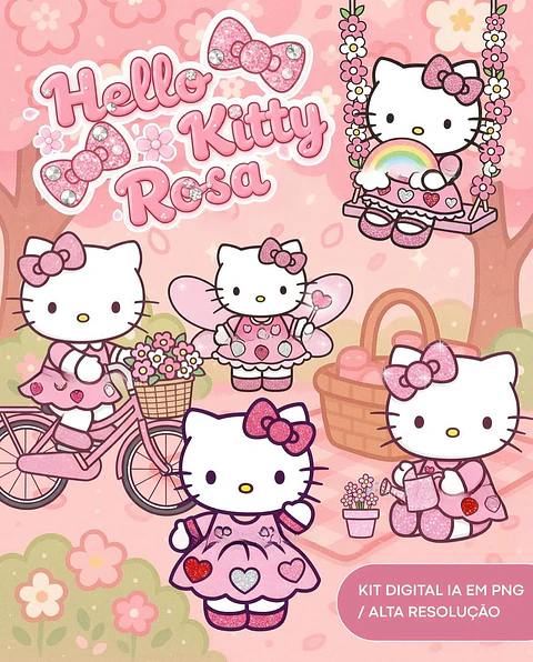 HELLO KITTY ROSA- Kit Digital  