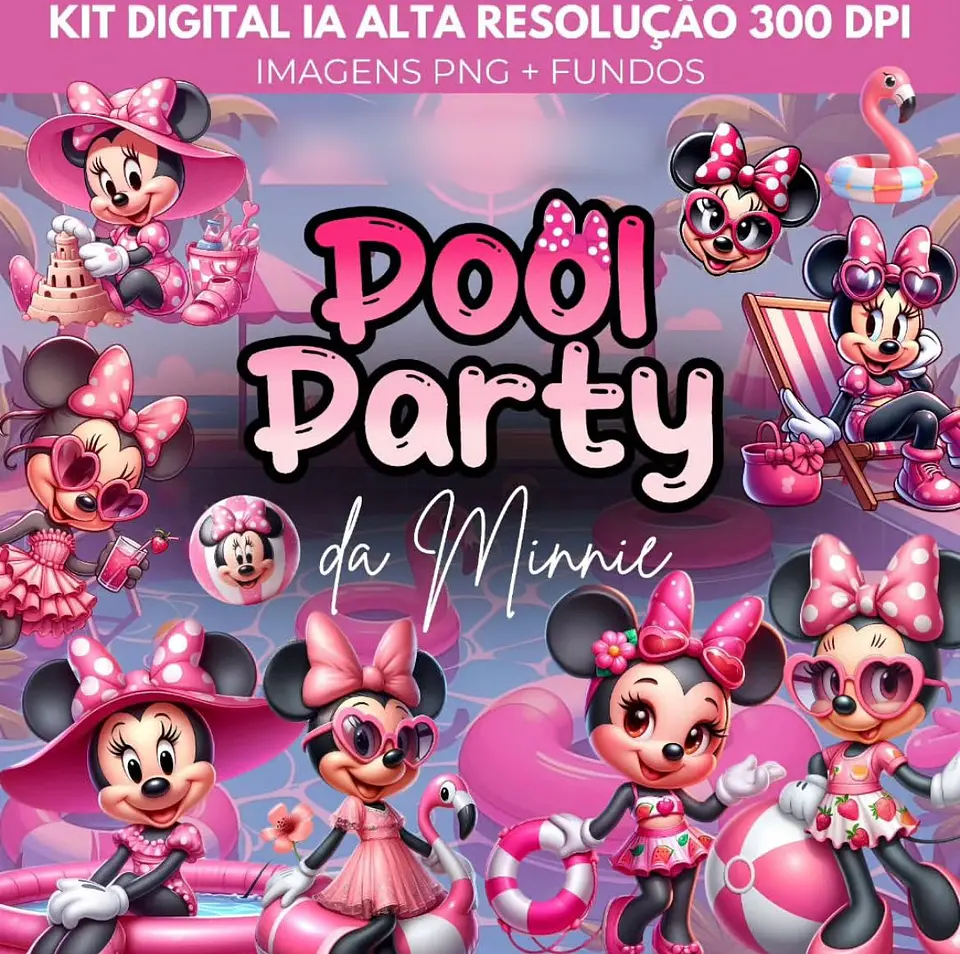 POOL PARTY DA MINNIE- Kit Digital  1