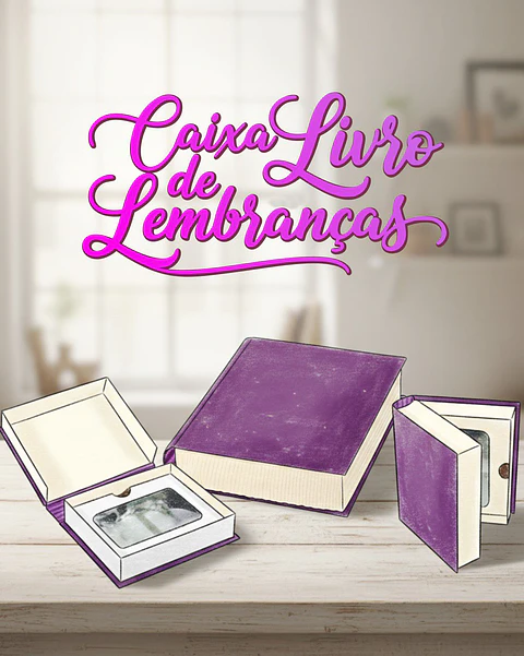 Caixa Livro Lembranças - Arquivo de Corte