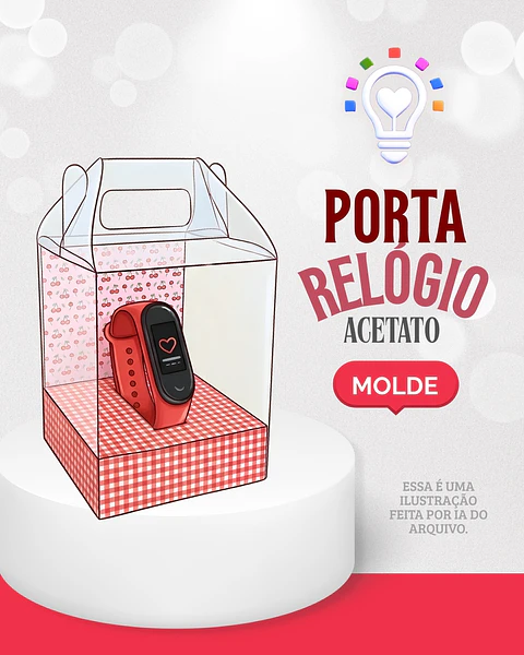 Caixa Porta Relógio - Arquivo de Corte