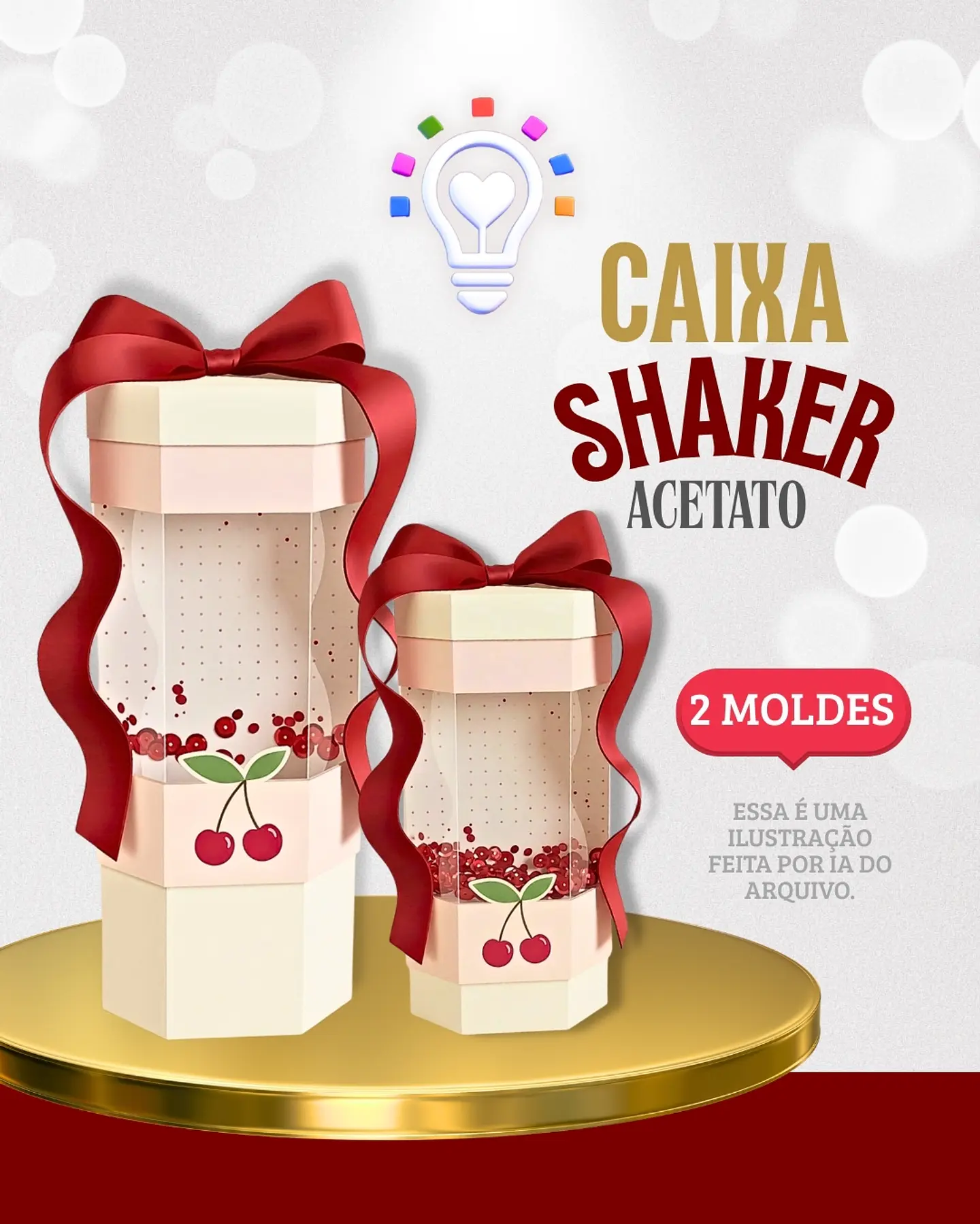 Caixa Shaker Acetato - Arquivo de Corte 1
