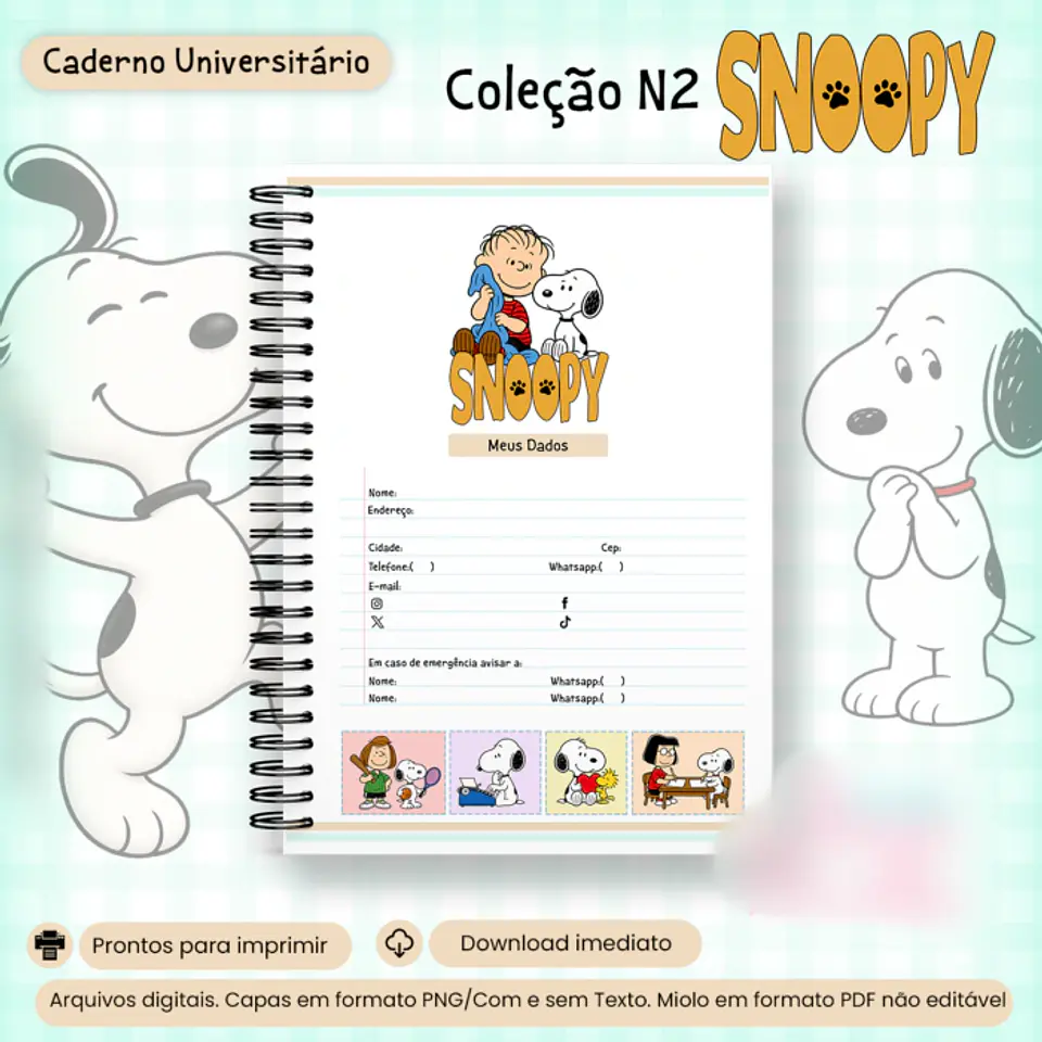 Caderno Universitário - Coleção Snoopy 2