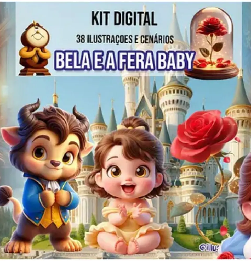 A Bela e a Fera Baby- Kit Digital   1