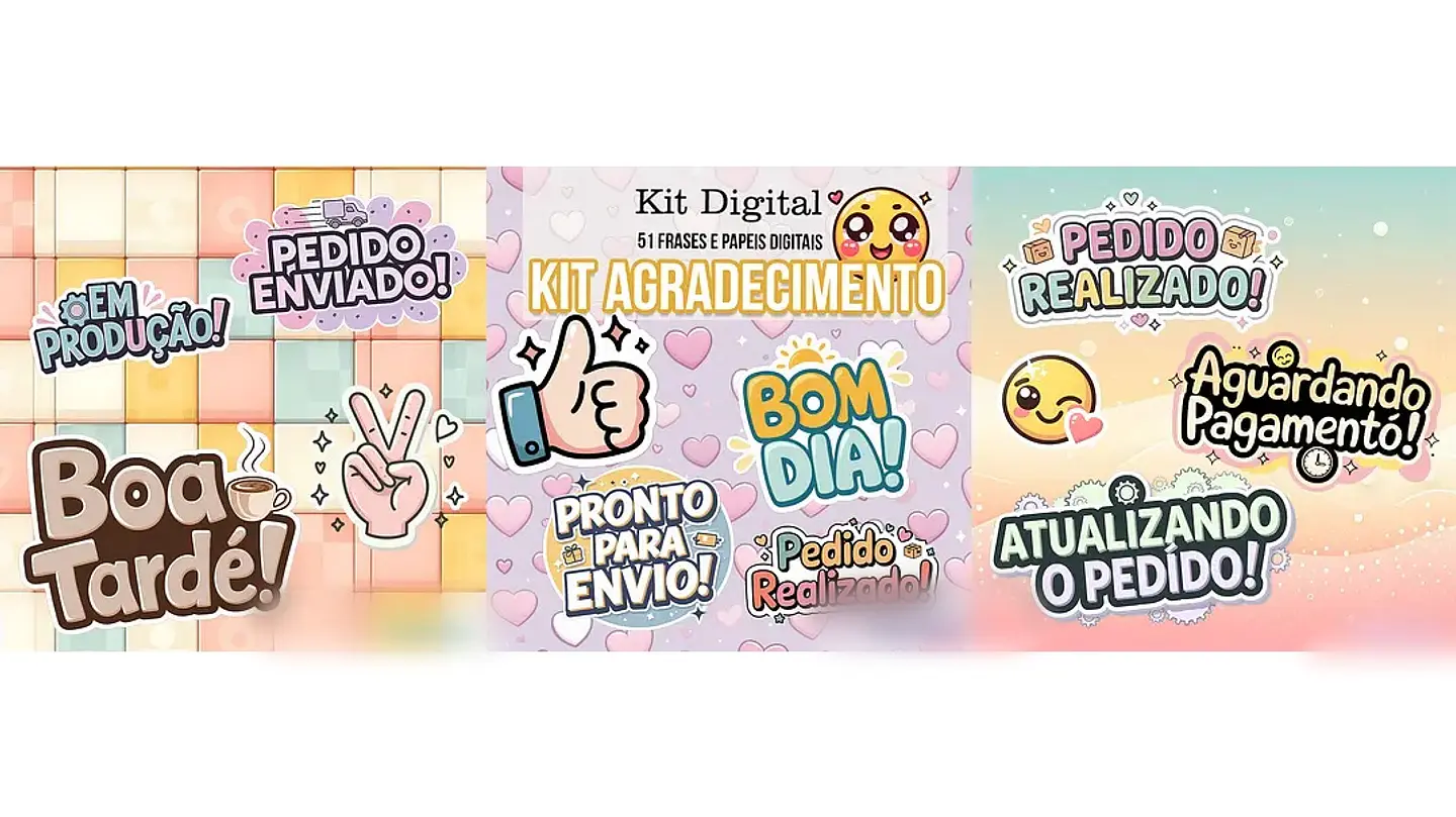 Agradecimento Sticker- Kit Digital   1