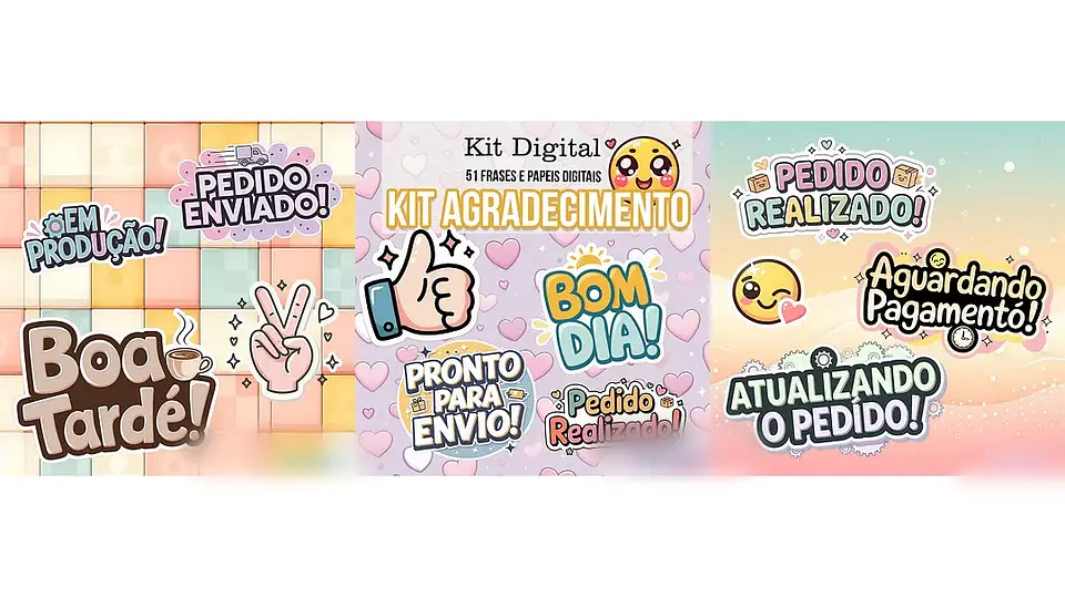 Agradecimento Sticker- Kit Digital   1
