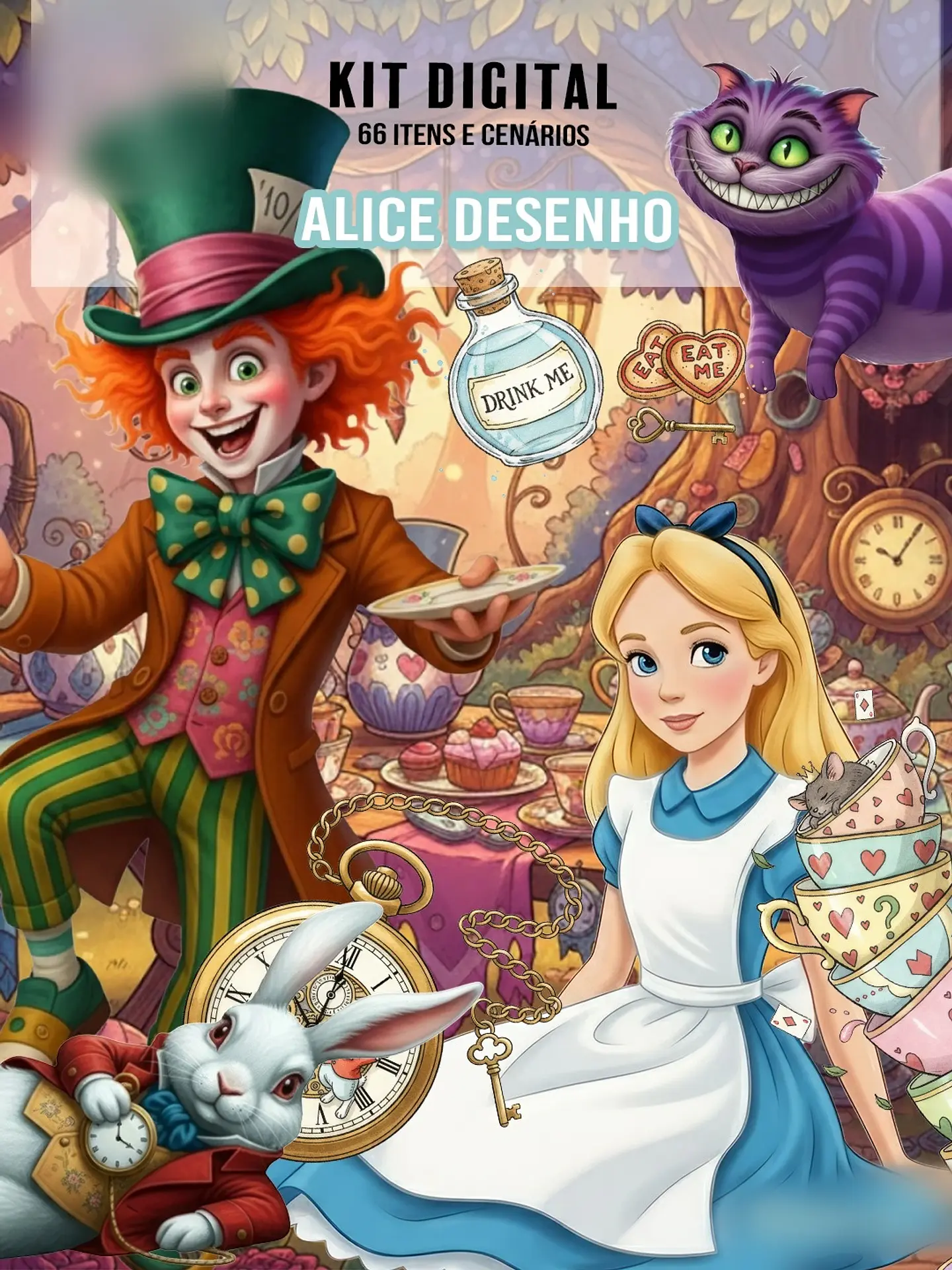 Alice Desenho- Kit Digital   1