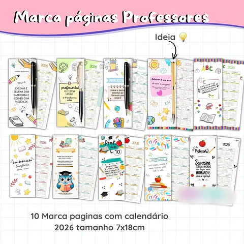 Marca Páginas - Dia dos Professores