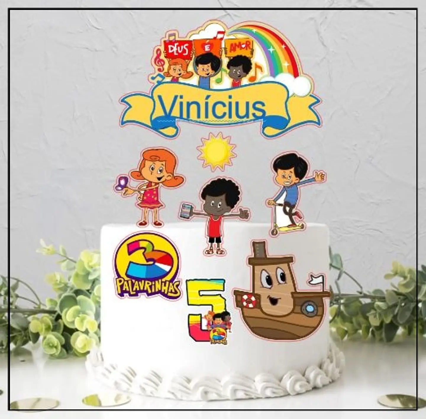 3 Palavrinhas - Topo de Bolo 1