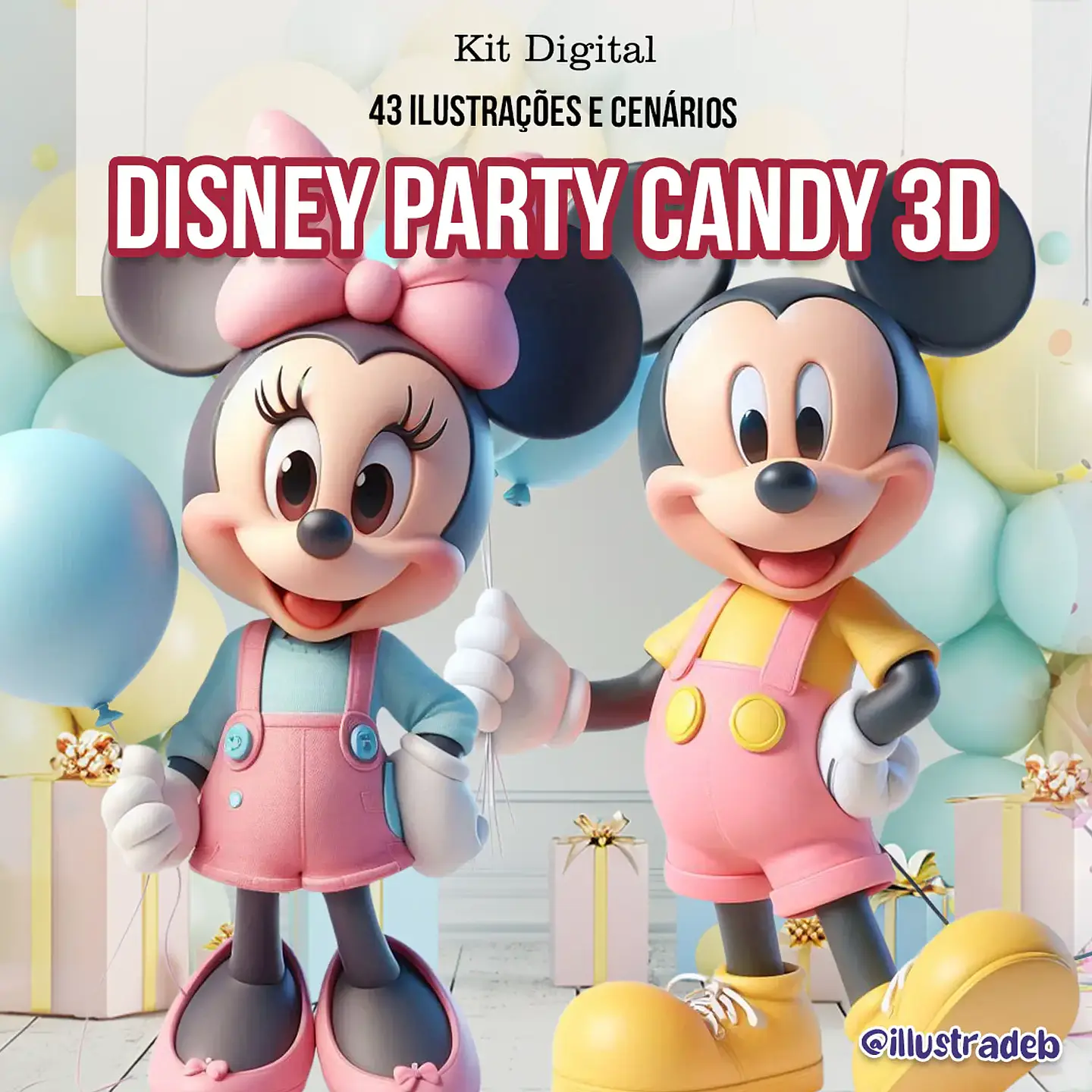 Disney Party Candy 3D- Kit Digital 1