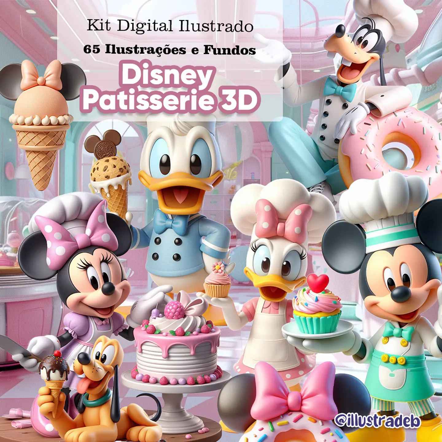 Disney Patisserie 3D- Kit Digital  1